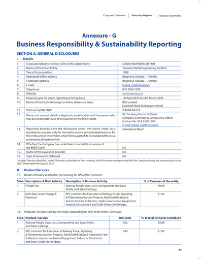 Thumbnail Texmaco Rail & Engineering ESG Report 2025-2026
