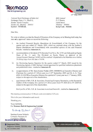 Thumbnail Texmaco Rail & Engineering Financial Statement 2024-2025
