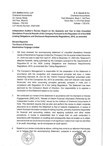 Thumbnail Ramkrishna Forgings Quarterly Report 2024-q3