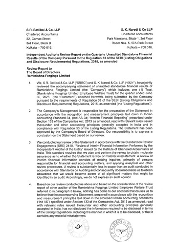 Miniature Ramkrishna Forgings Rapport trimestriel 2026-q1