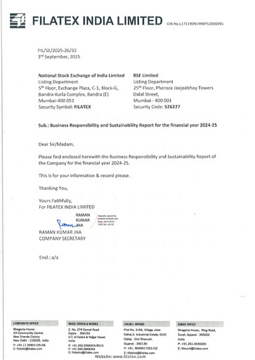 Thumbnail Filatex India
 ESG Report 2024-2025