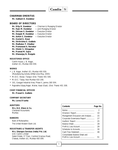 Thumbnail Kokuyo Camlin
 Annual Report 2004-2005