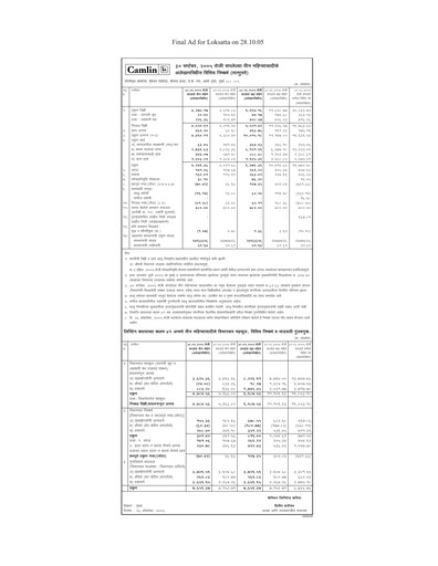 Miniature Kokuyo Camlin
 Rapport trimestriel 2005-q2