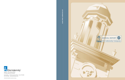 Thumbnail Erie Indemnity Annual Report 2007