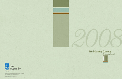 Thumbnail Erie Indemnity Annual Report 2008