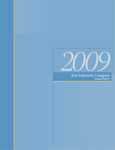 Thumbnail Erie Indemnity Annual Report 2009