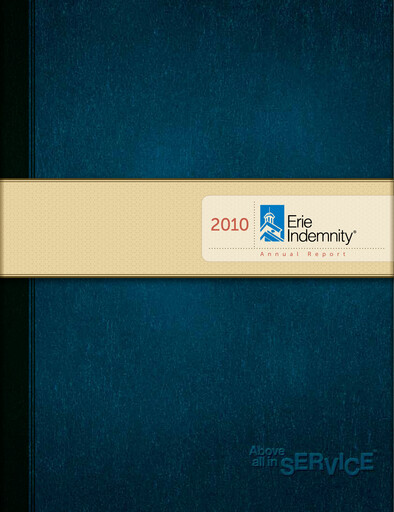 Thumbnail Erie Indemnity Annual Report 2010