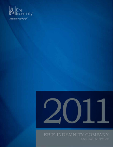 Thumbnail Erie Indemnity Annual Report 2011
