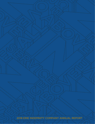 Thumbnail Erie Indemnity Annual Report 2018