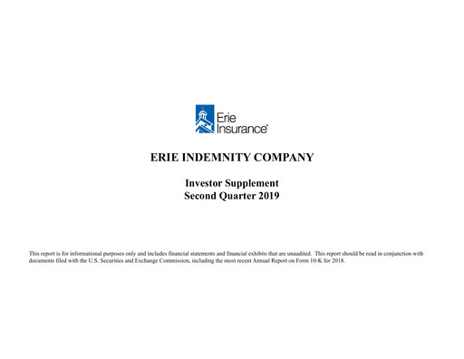 Thumbnail Erie Indemnity Quarterly Report 2019-q2