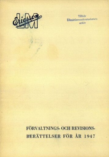 Thumbnail Ericsson Annual Report 1947