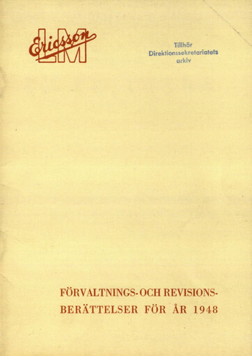 Thumbnail Ericsson Annual Report 1948