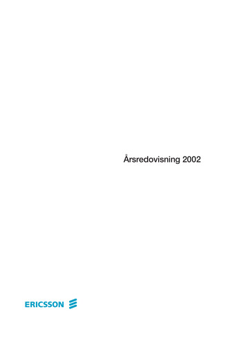 Miniature Ericsson Rapport annuel 2002