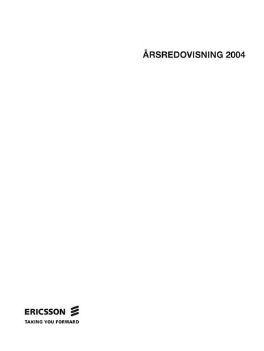 Miniature Ericsson Rapport annuel 2004
