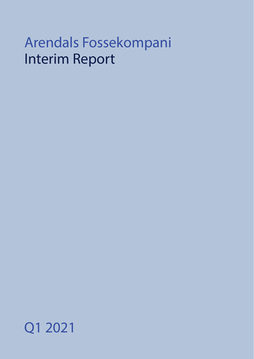 Thumbnail Arendals Fossekompani Quarterly Report 2021-q1