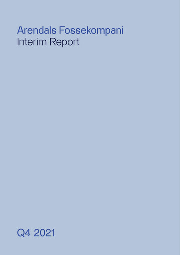 Thumbnail Arendals Fossekompani Quarterly Report 2021-q4