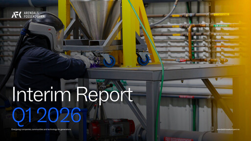 Miniature Arendals Fossekompani Rapport trimestriel 2026-q1