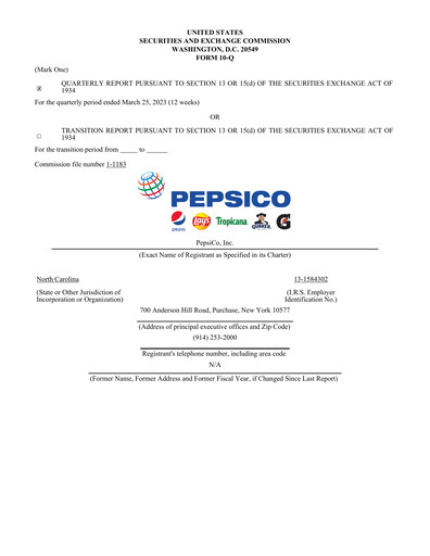 Thumbnail Pepsico Quarterly Report 2023-q1