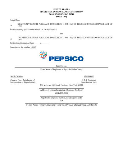Thumbnail Pepsico Quarterly Report 2024-q1