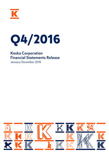 Thumbnail Kesko
 Financial Statement 2016