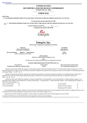 Thumbnail Entegris Quarterly Report 2024-q2