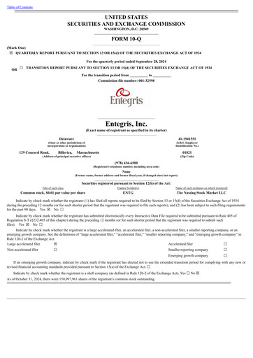 Thumbnail Entegris Quarterly Report 2024-q3
