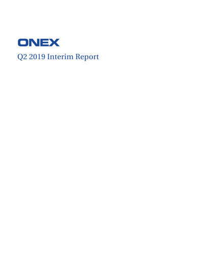 Thumbnail Onex Quarterly Report 2019-q2