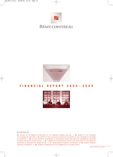 Thumbnail Rémy Cointreau
 Financial Report 2004-2005