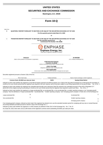Vorschaubild Enphase Energy
 Quartalsbericht 2020-q1