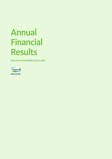 Thumbnail Fonterra Financial Statement 2018