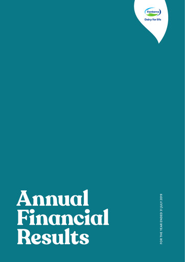 Thumbnail Fonterra Financial Statement 2019