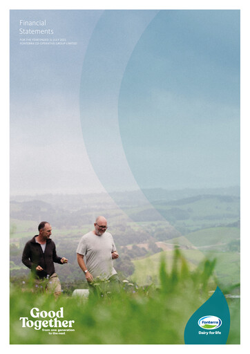 Thumbnail Fonterra Financial Statement 2021