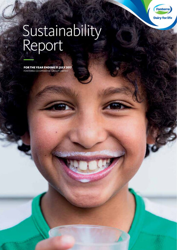 Miniature Fonterra Rapport de durabilité 2017