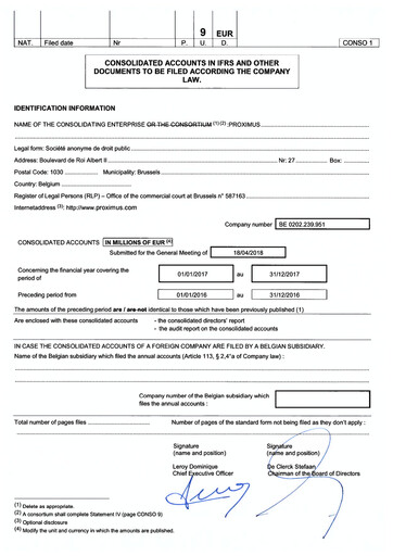 Thumbnail Proximus Financial Statement 2017