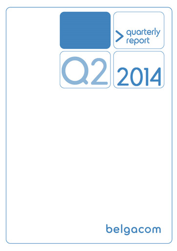 Thumbnail Proximus Quarterly Report 2014-q2