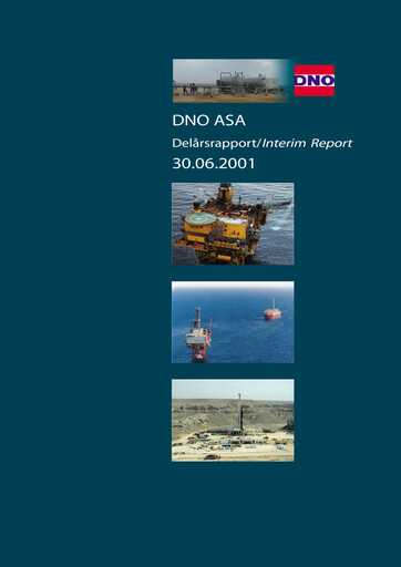 Thumbnail DNO ASA Half-year Report 2001-h1
