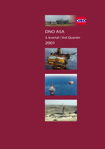 Thumbnail DNO ASA Quarterly Report 2001-q3