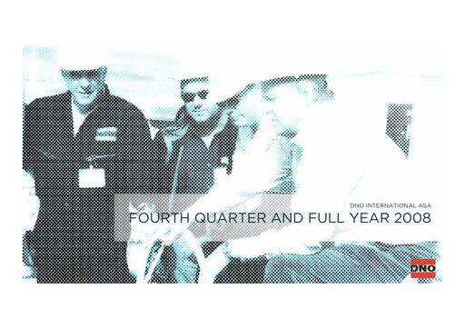 Thumbnail DNO ASA Quarterly Report 2008-q4