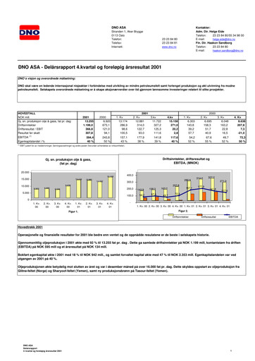 Thumbnail DNO ASA Quarterly Report 2001-q4