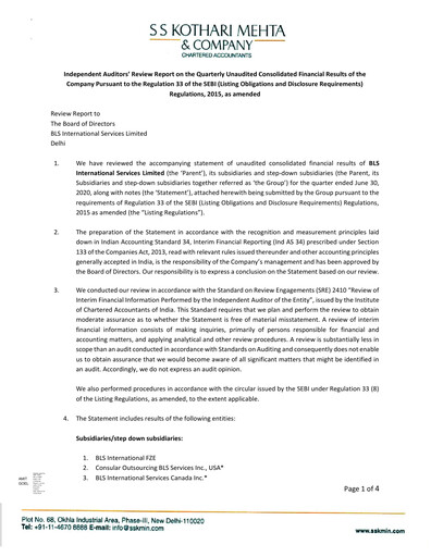 Thumbnail BLS International
 Quarterly Report 2020-q1