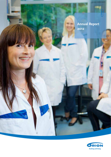 Vorschaubild Orion Corporation Jahresbericht 2012