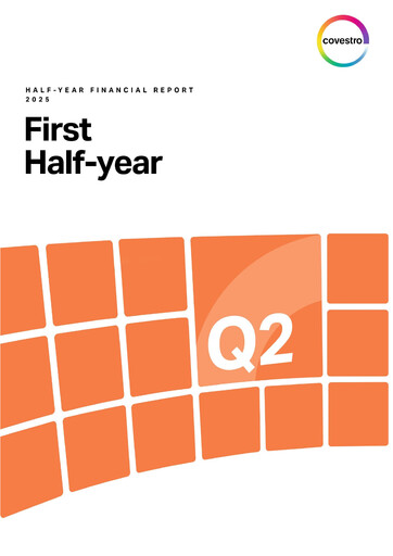 Miniature Covestro Rapport semestriel 2025-h1