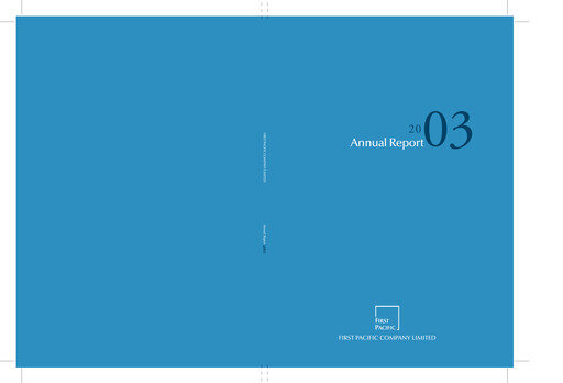 Thumbnail First Pacific Company  Annual Report 2003