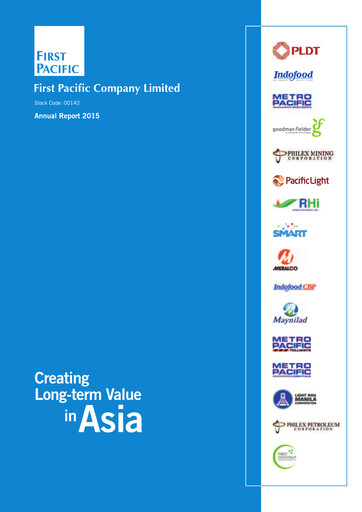 Thumbnail First Pacific Company  Annual Report 2015