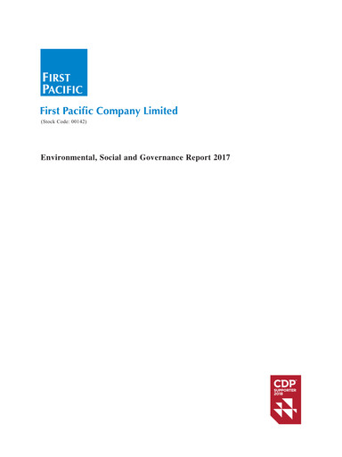 Thumbnail First Pacific Company  ESG Report 2017