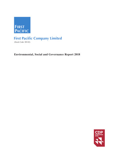 Thumbnail First Pacific Company  ESG Report 2018