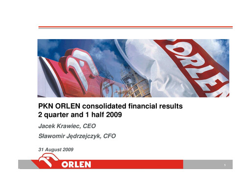 Thumbnail PKN Orlen
 Half-year Report 2009-h1