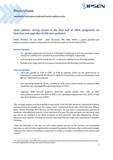 Thumbnail Ipsen Half-year Report 2024-h1