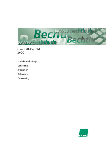 Thumbnail Bechtle Annual Report 2000