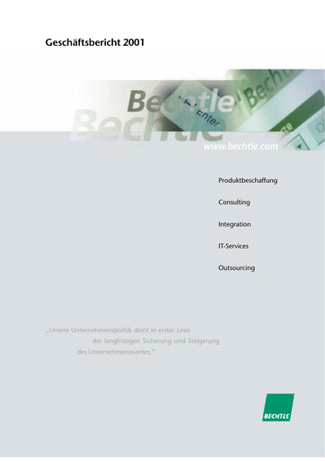 Thumbnail Bechtle Annual Report 2001